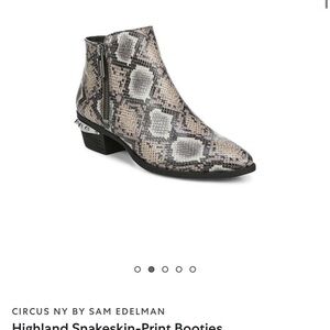 Circus NY by Sam Edelman, Highland snake skin – print booties